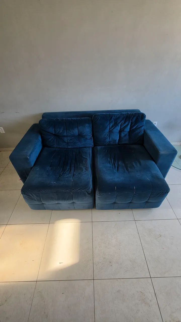 Sofá retrátil Azul