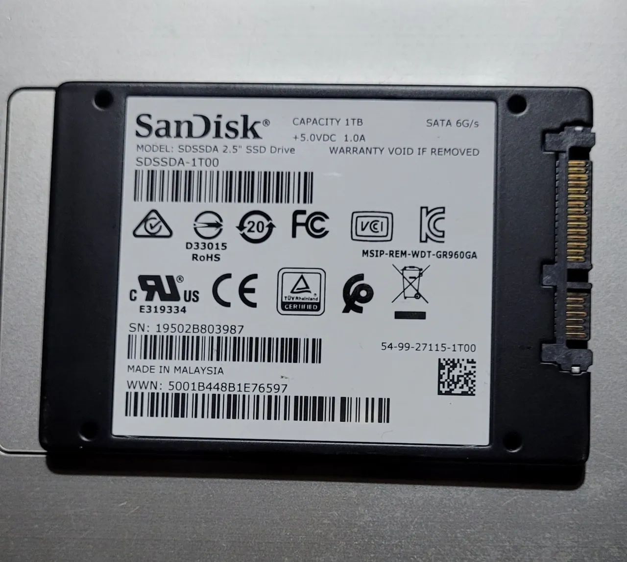 Ssd SanDisk 1TB  testando Saúde 98% - Foto 2