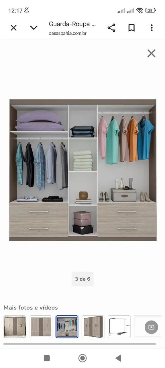Guarda roupa casal grande  - Foto 3