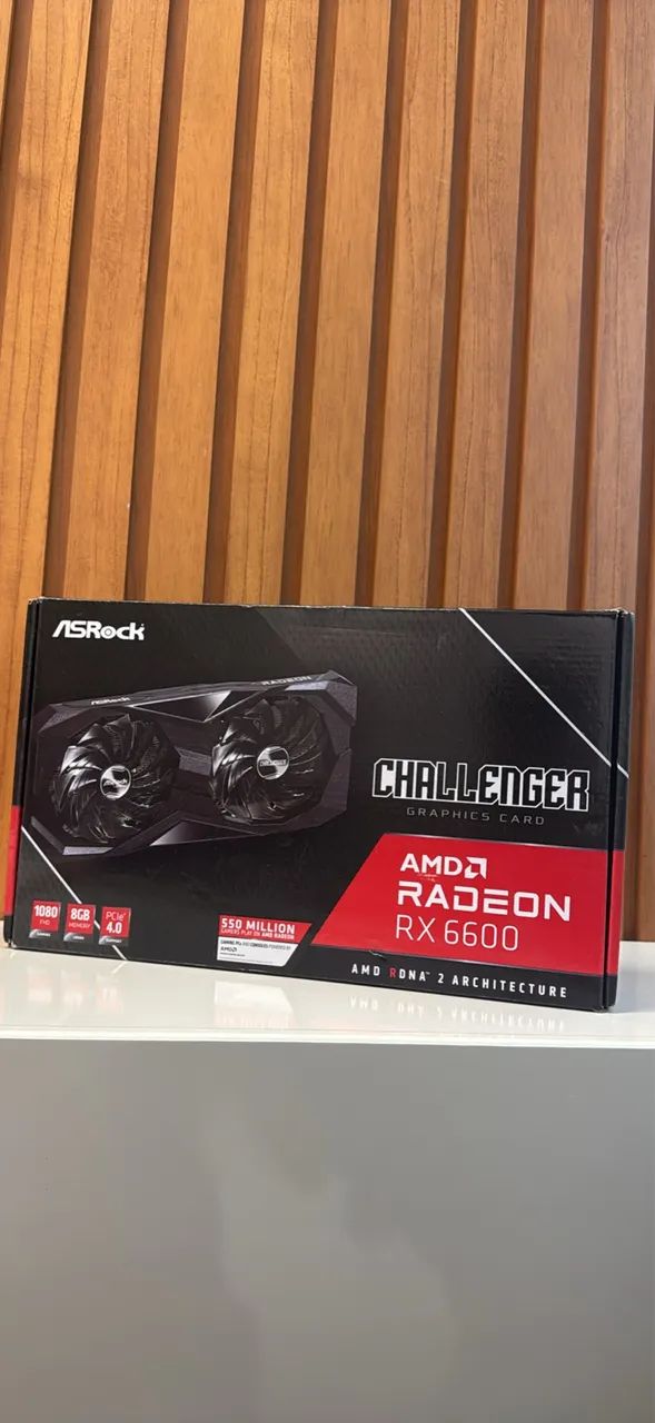 ASROCK AMD Radeon RX 6600 Challenger D Graphics Card GPU, 8GB, 128-bit (RX6600 CLD 8G)