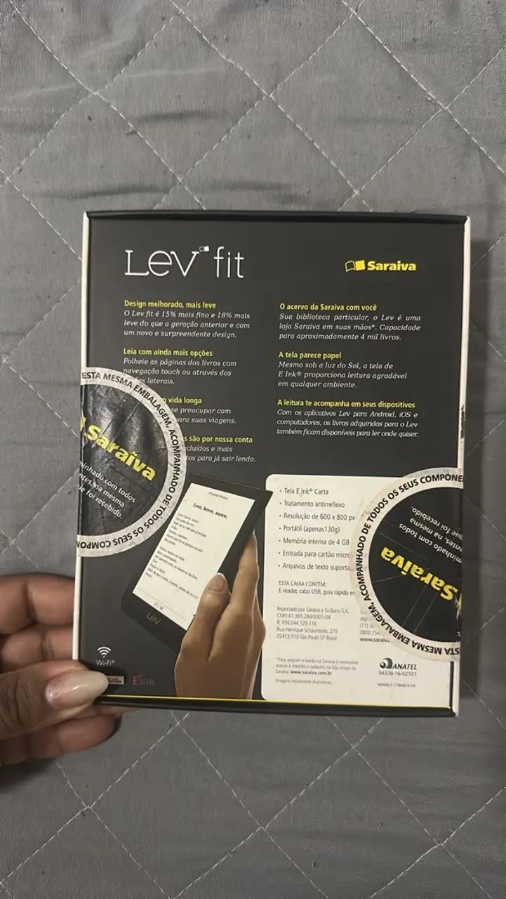 E-reader Lev Fit Saraiva Lacrado na Caixa - Foto 2