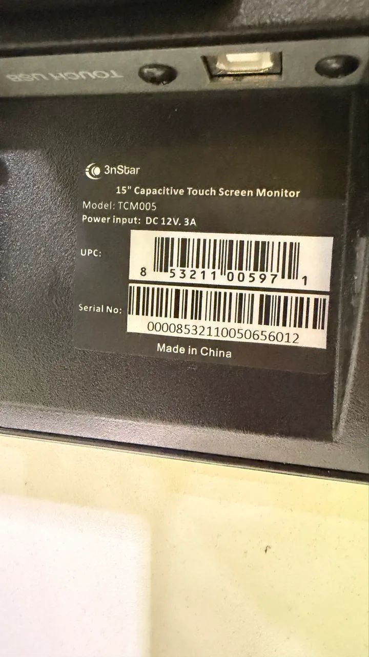 monitor touch screen de 15 polegadas da 3nStar (tela reclinável)  - Foto 2
