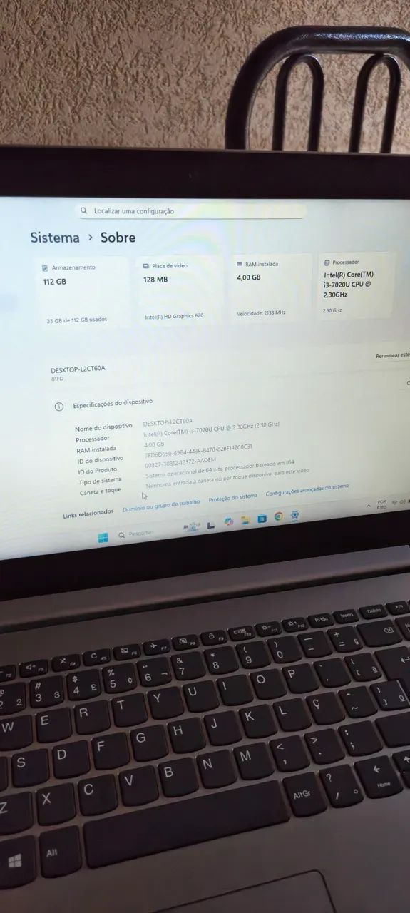 Notebook Lenovo i3
