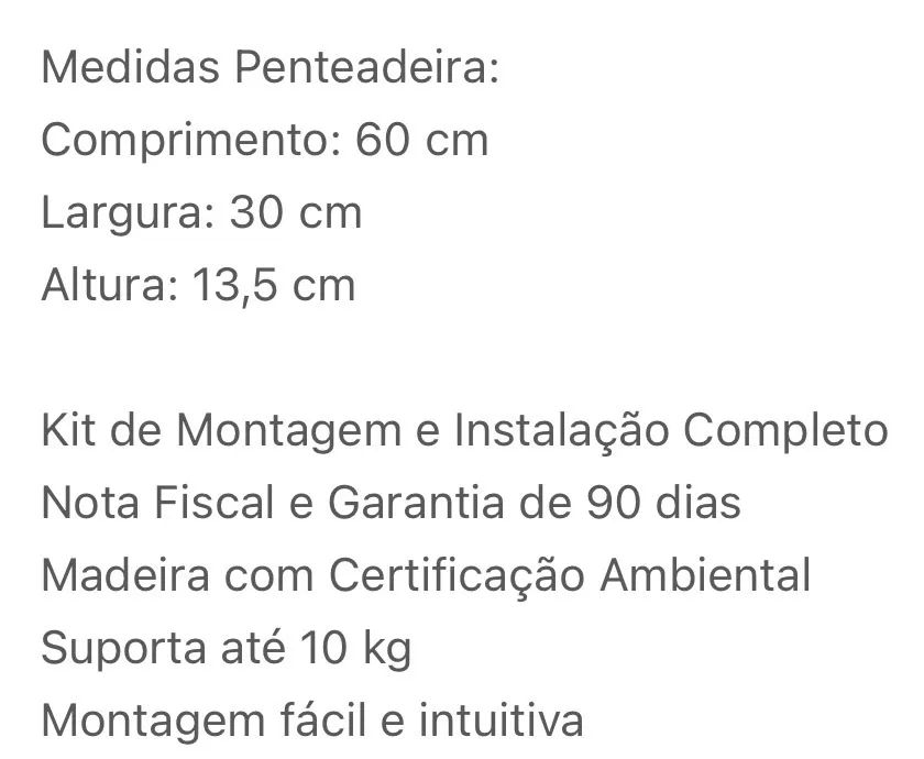 PENTEADEIRA/ESCRIVANINHA