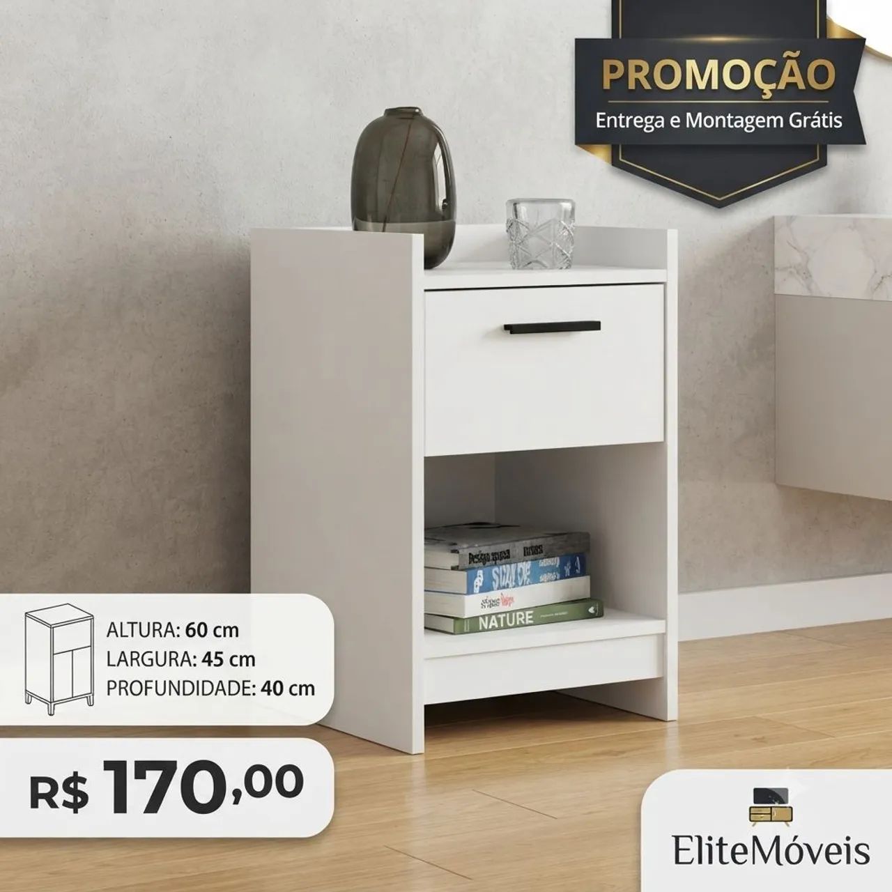 Criado mudo simples de luxo 
