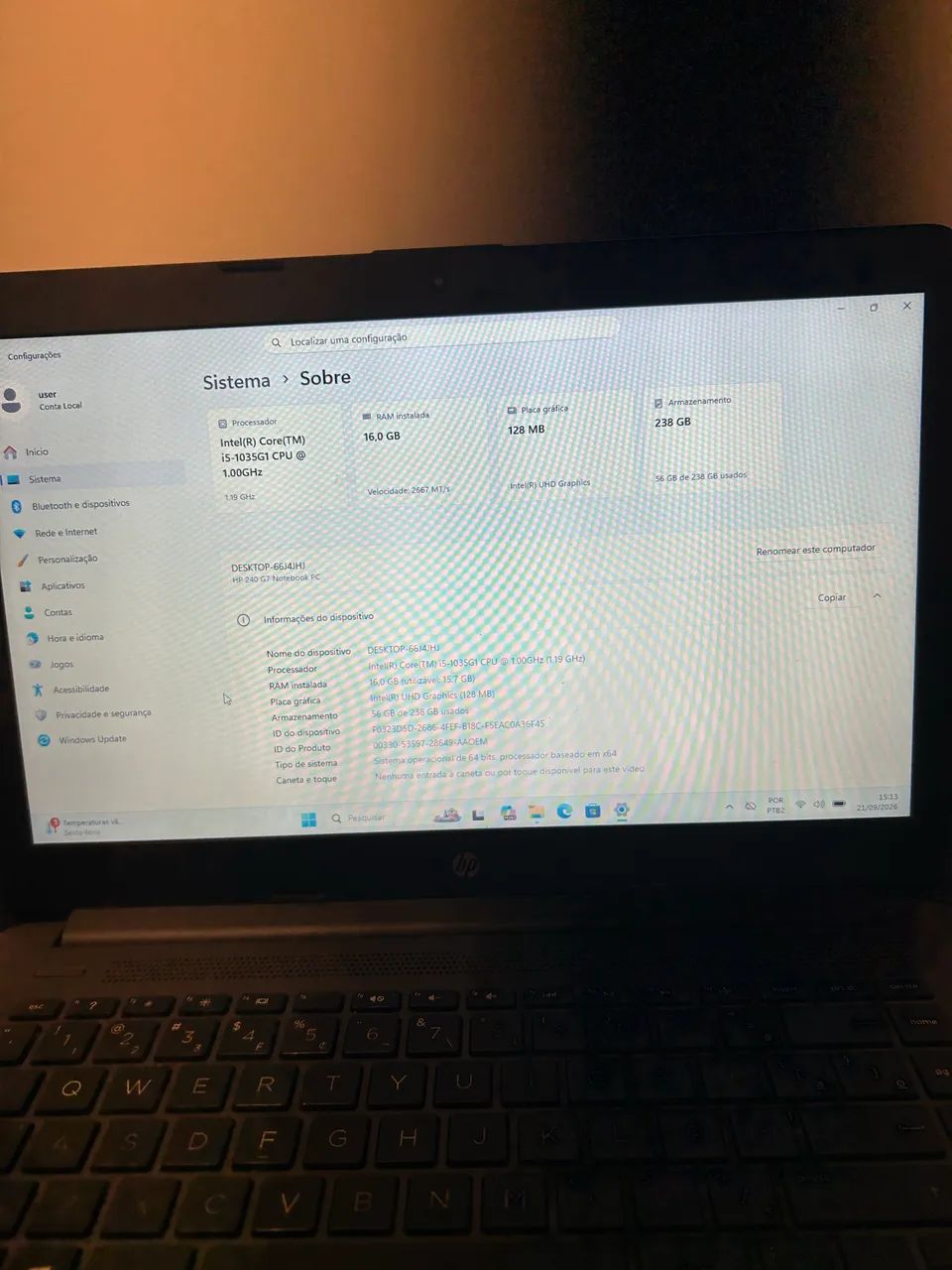 Notebook HP 240 G7 - Foto 3