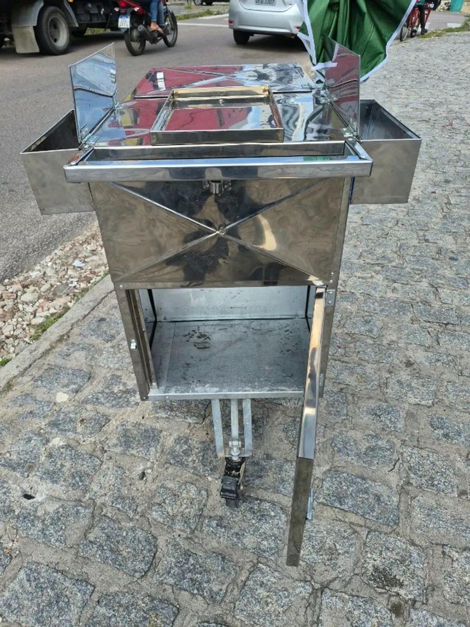 Carrinho inox com guarda sol - Foto 2