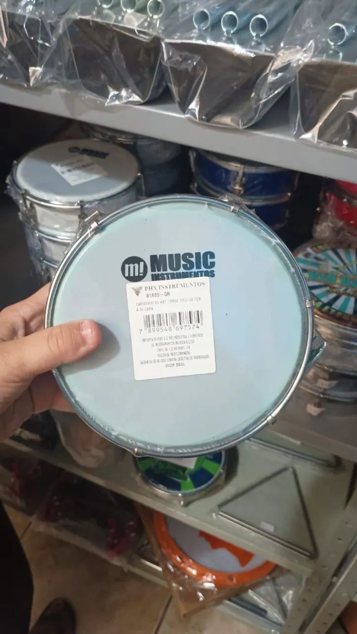 Tamborim 6" polegadas Profissionais M music na promoção 