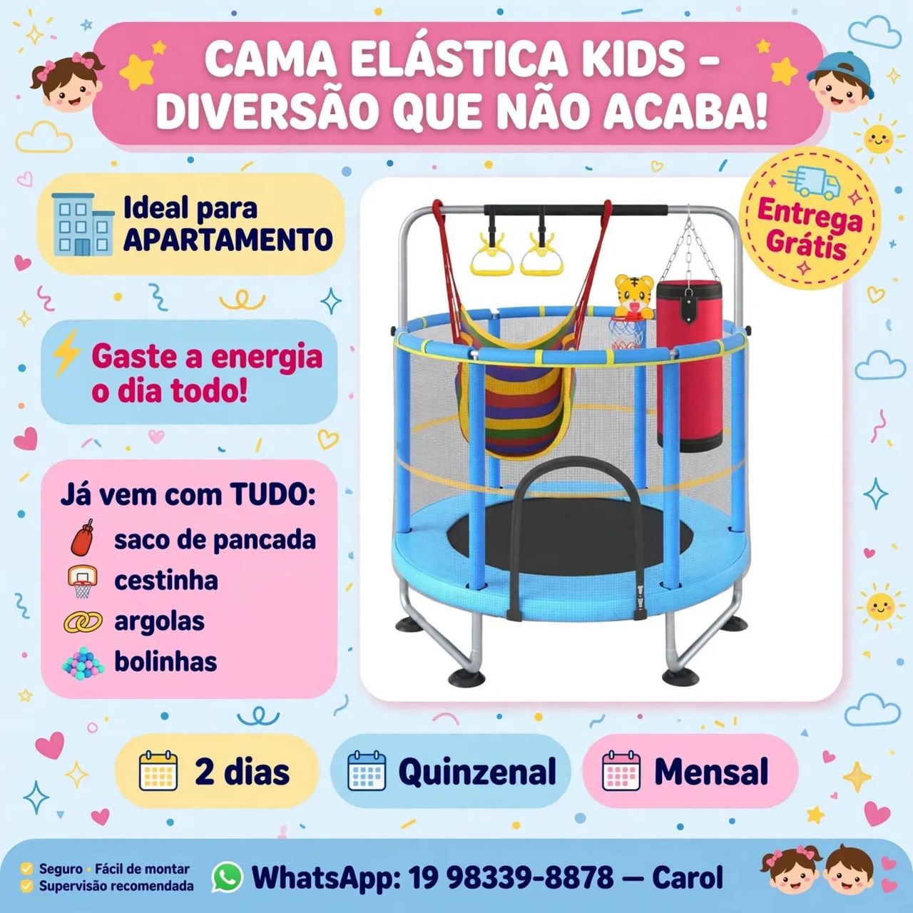 Aluguel Cama Elástica Infantil