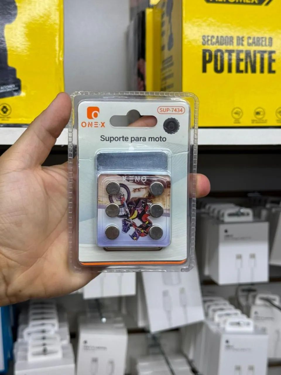 Suporte Magnético para Moto 6 imãs 