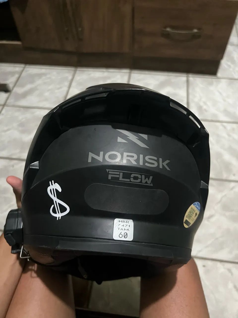 Kit Norisk Flow preto + 2 viseiras + intercomunicador - Foto 3