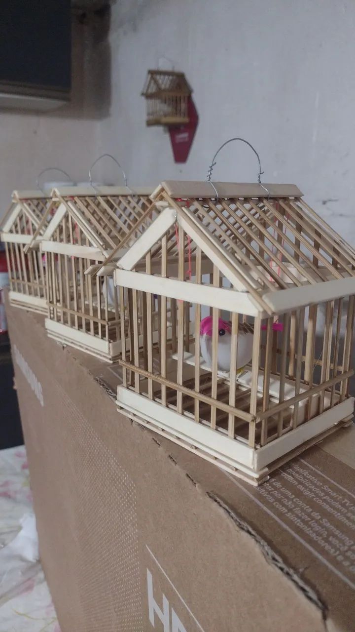 Mini gaiolas para decoração 