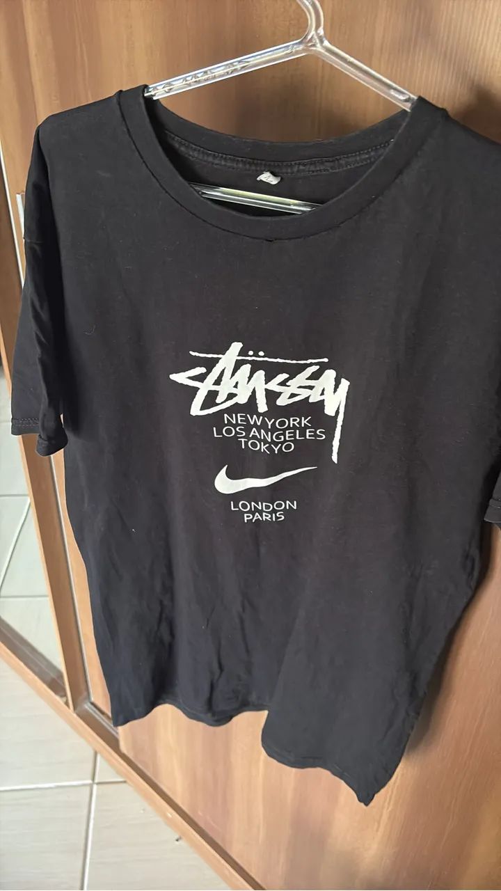 STUSSY NIKE  tシャツ Mサイズ Stussy x Nike Camiseta Graphic White Black - Droper