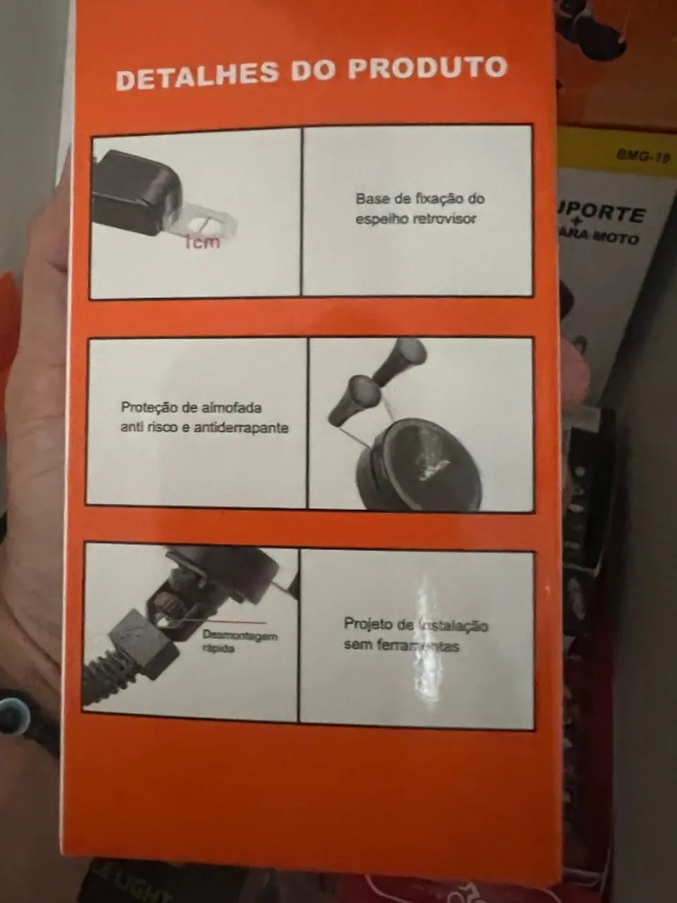 Suporte Garra de Celular para moto - Foto 3