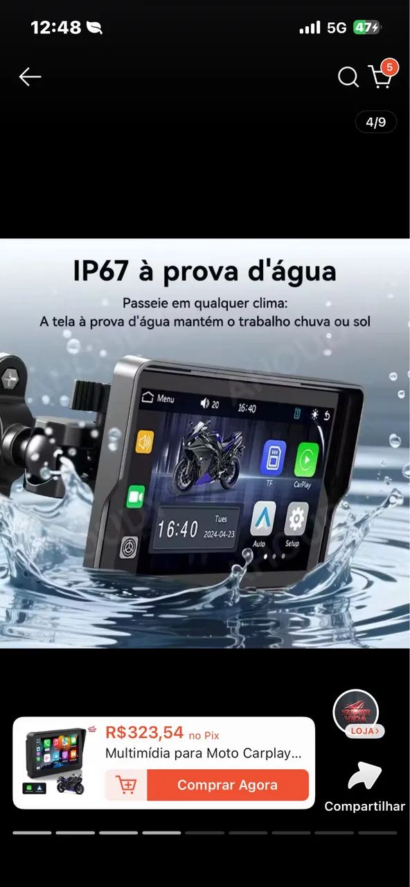 Multimídia para moto  - Foto 2