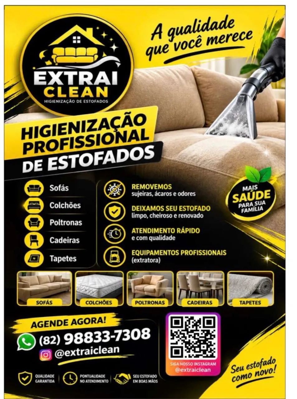 Limpeza de sofá e estofados 