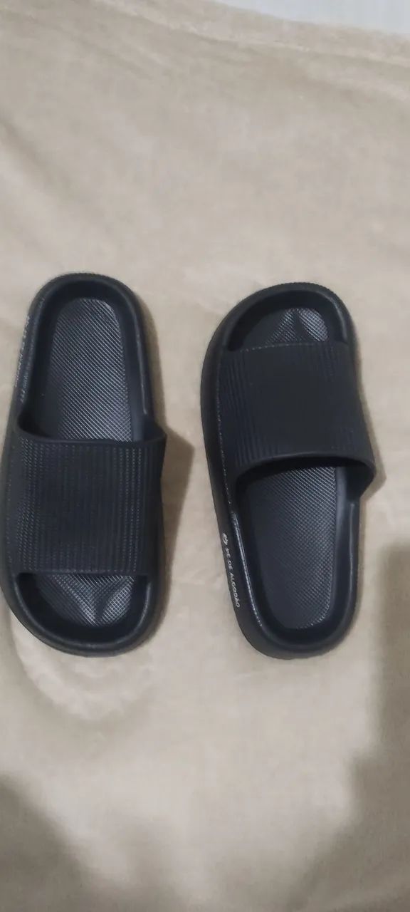 Chinelo Pé de Algodão - Cor : Preto 