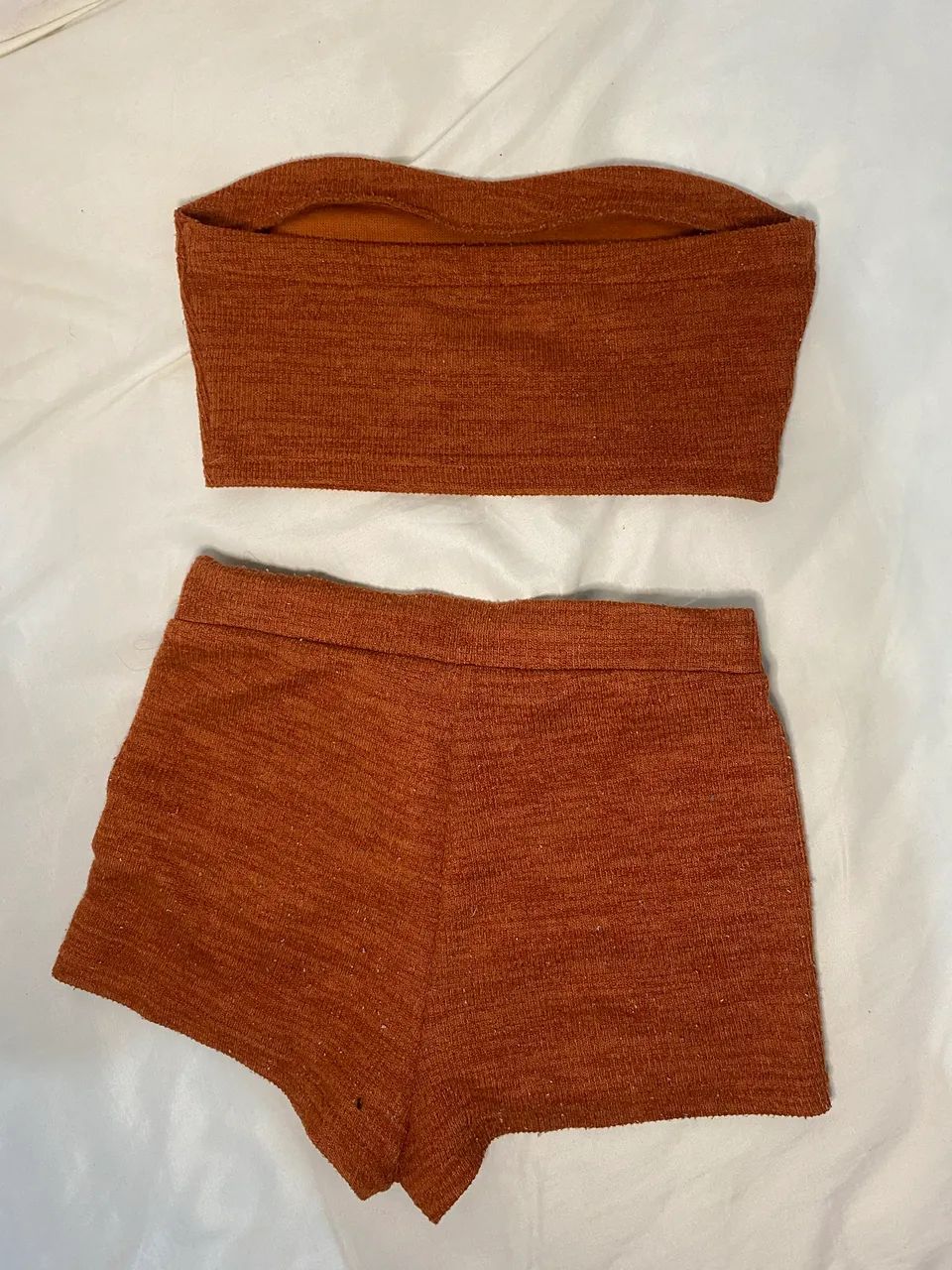 Conjunto top e short SHEIN marrom P - Foto 2
