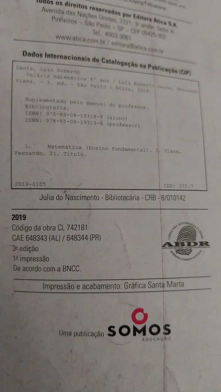 Teláris Matemática  - Foto 2