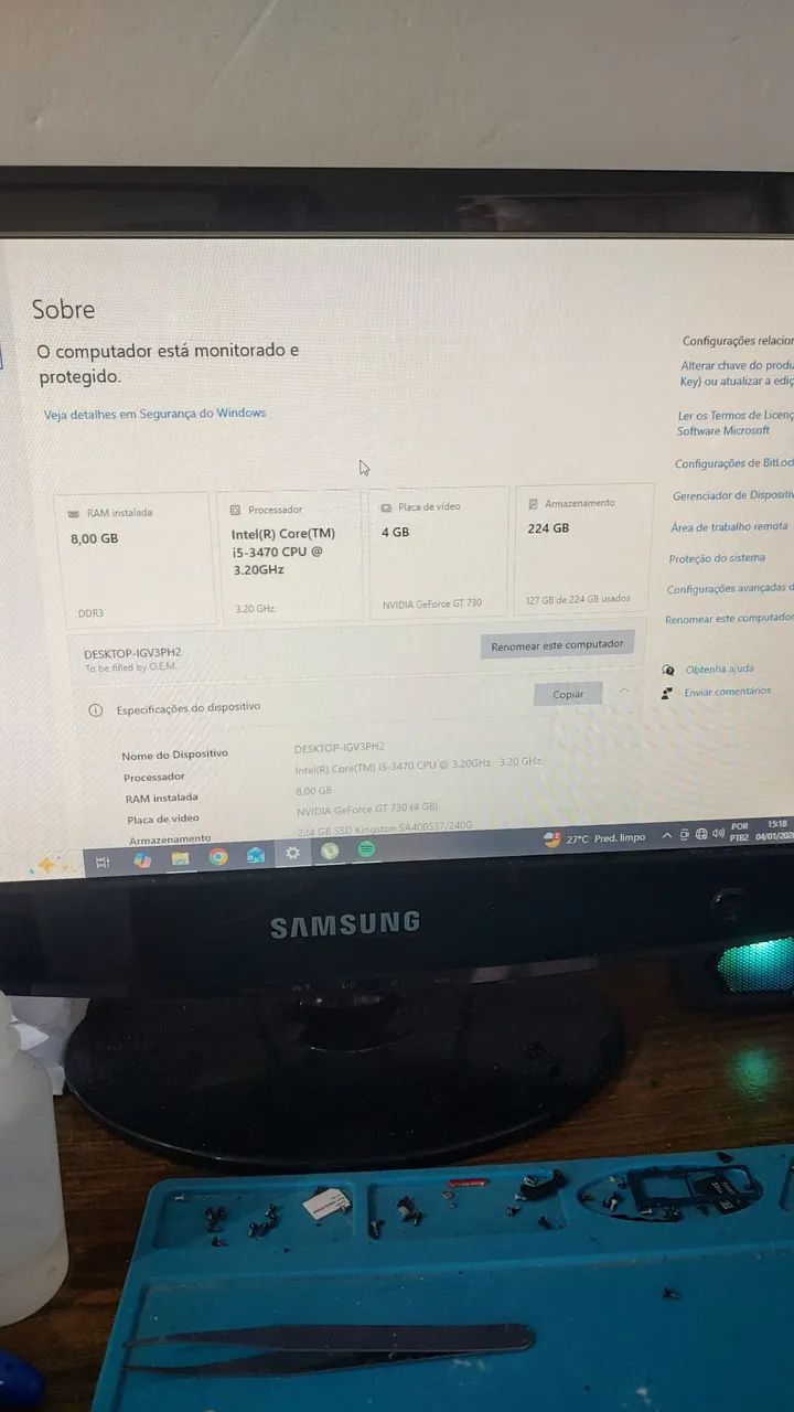 Placa mãe H61 + I5 3470 - Foto 4