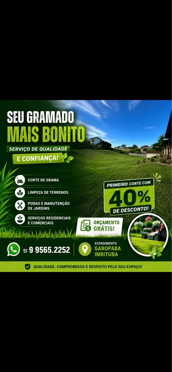 Corte de grama e jardinagem em geral