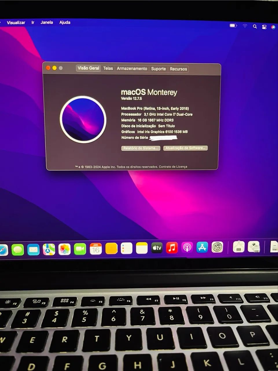 MacBook Pro Retina 2015 i7 - 16GB RAM - 2TB SSD (Raridade / Topo de Linha)