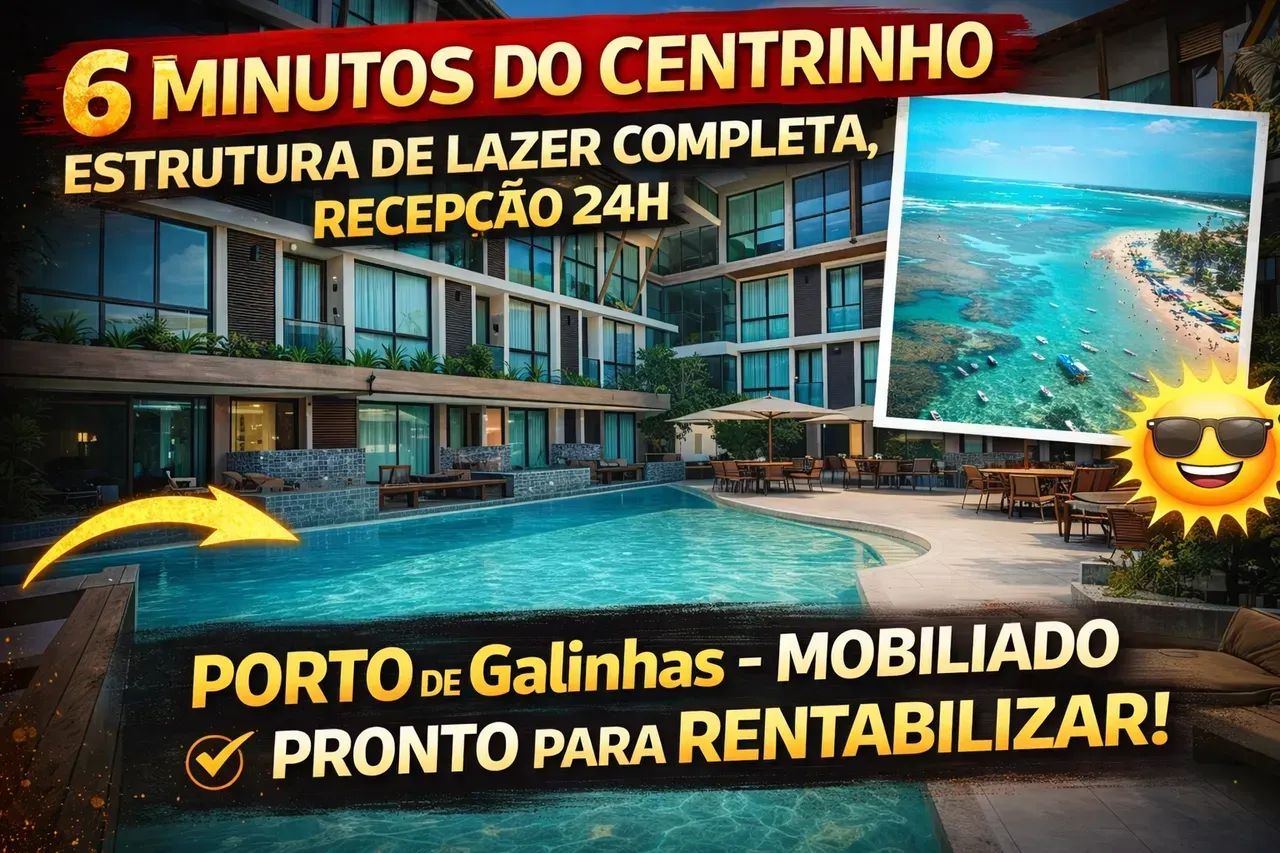 Flat mobiliado a venda em Porto de Galinhas - Mobiliado e com 1 quarto. - Foto 2