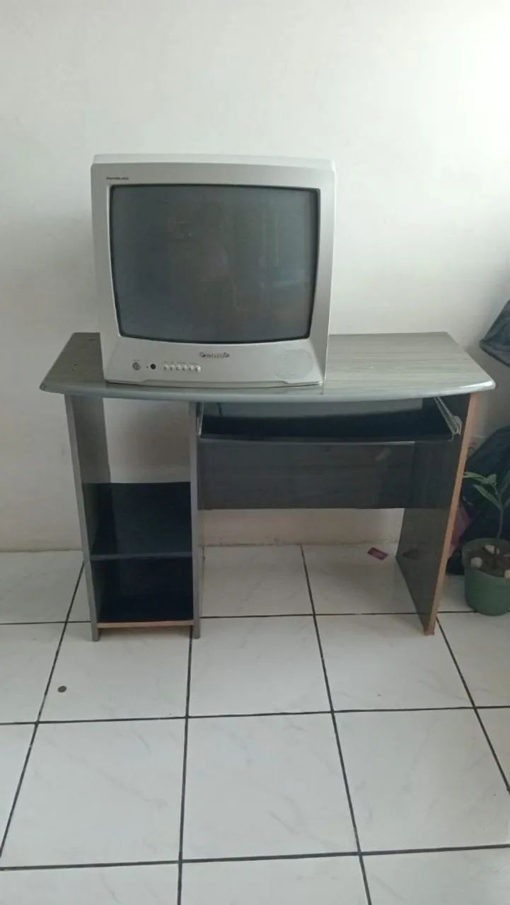Televisão com rack