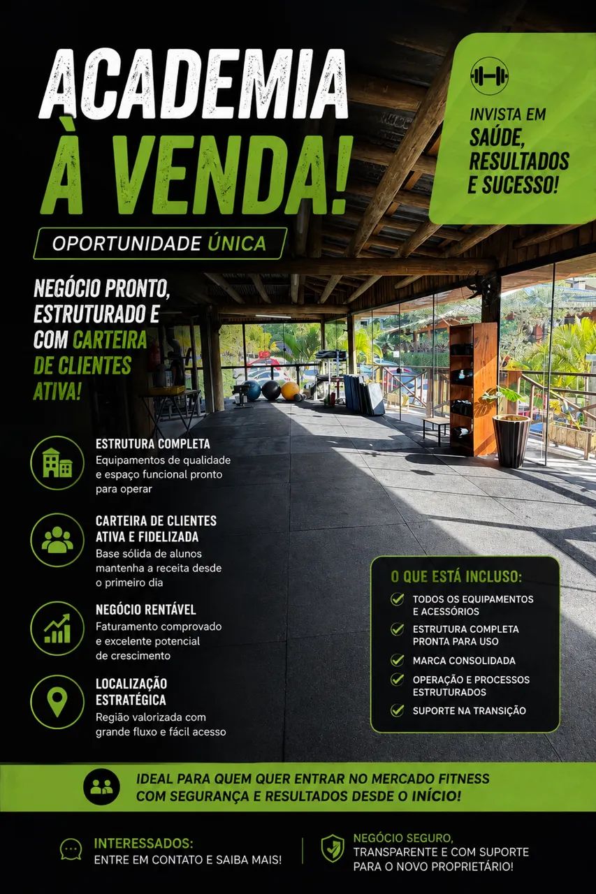 Academia à venda 