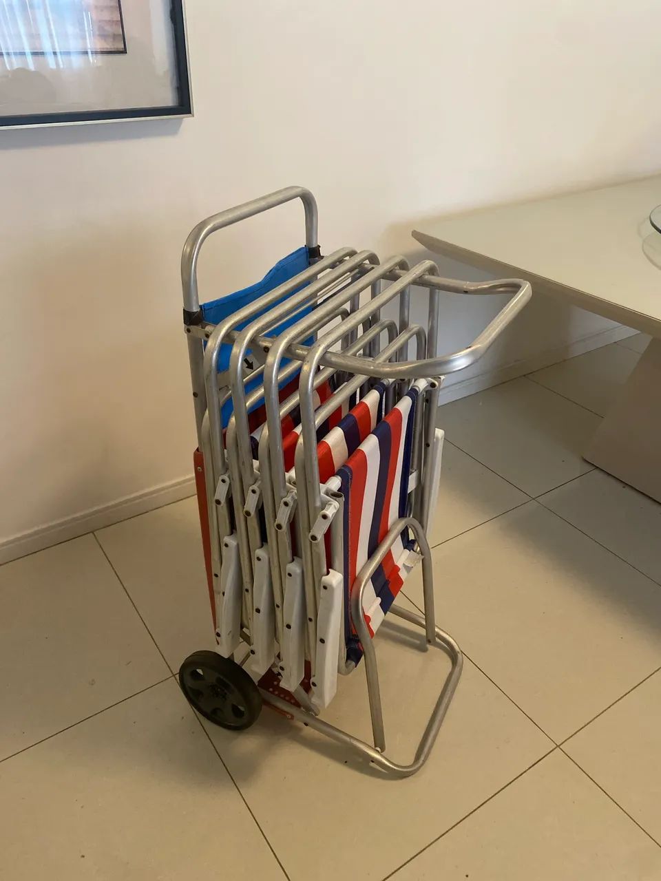 Kit 4 Cadeiras de Praia + Carrinho/Mesa - Foto 2
