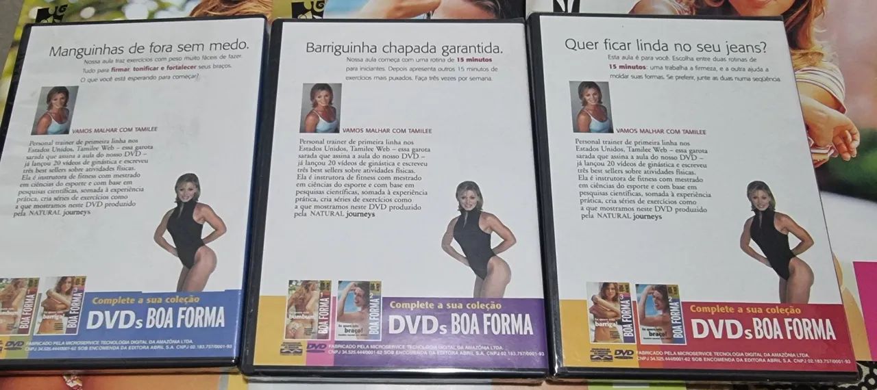 DVDS DA COLEÇÃO BOA FORMA - AULAS COMPLETAS COM A PERSONAL TRAINER TAMILEE WEBB - 3 DVDs - Foto 2
