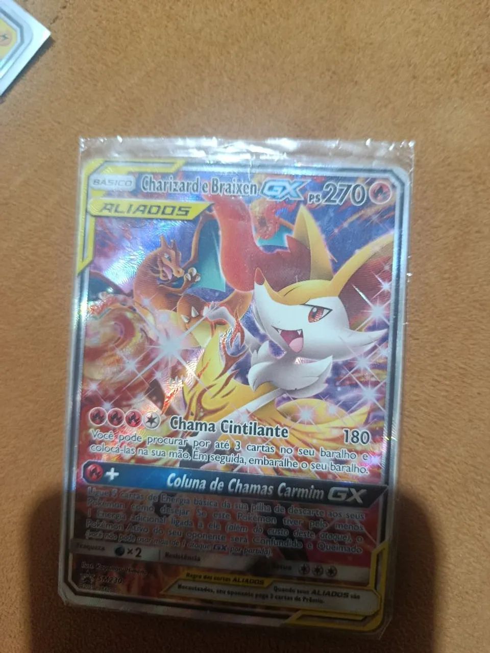 Charizard e Braixen gx impecável pokémon tcg 