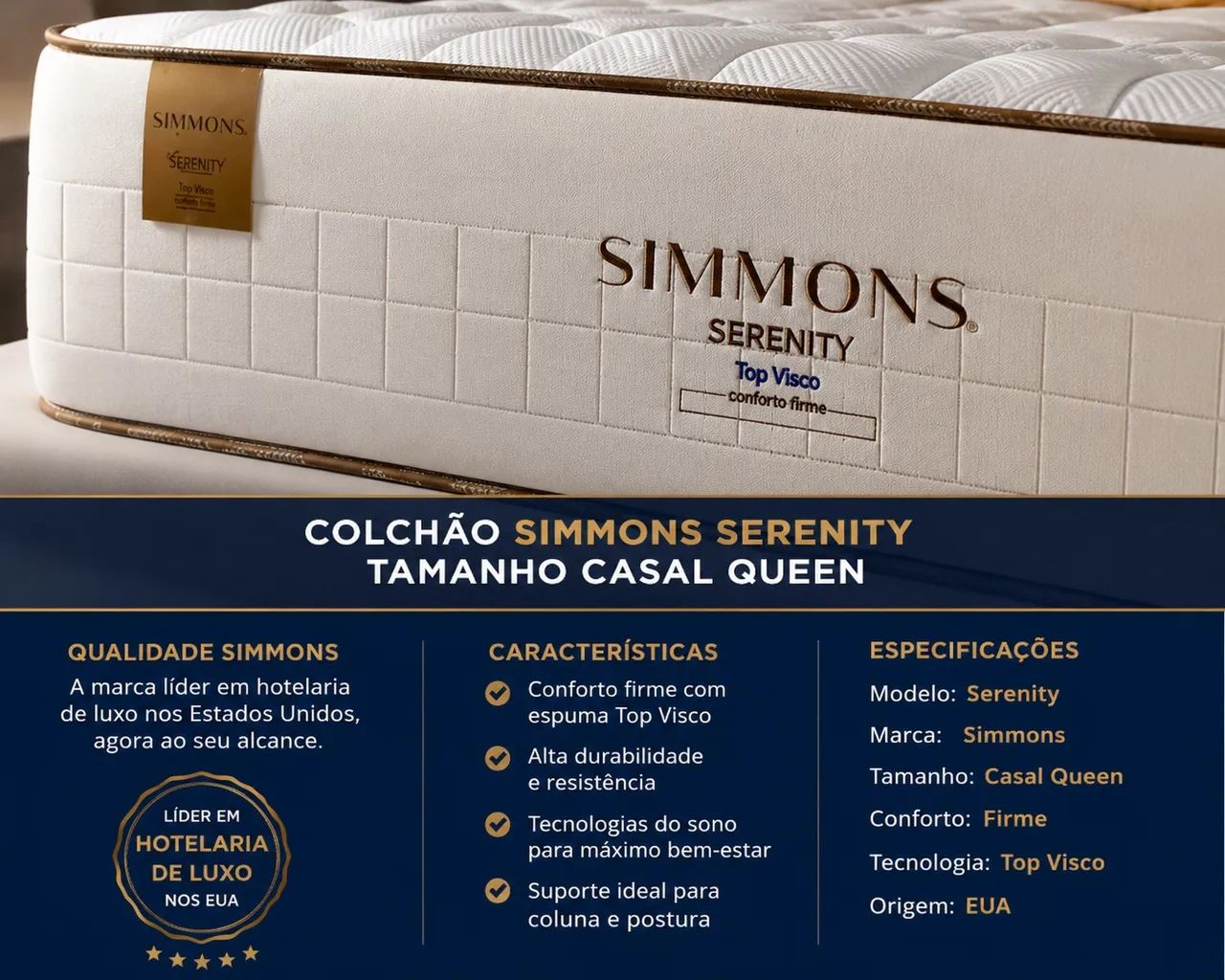 Colchão Casal  Simmons Queen