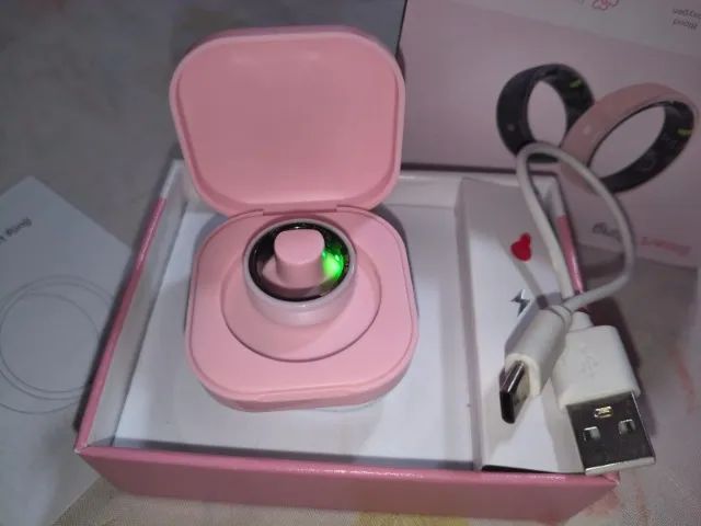 Smart Ring (Anel Inteligente) QRing Rosa - Tamanho 6 - Na Caixa - Foto 3
