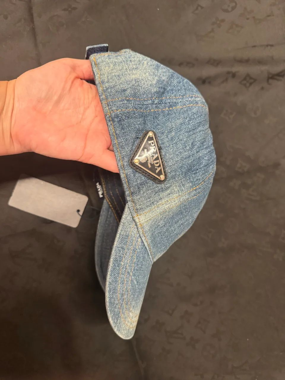 Boné novo italiano Prada jeans denim  - Foto 4