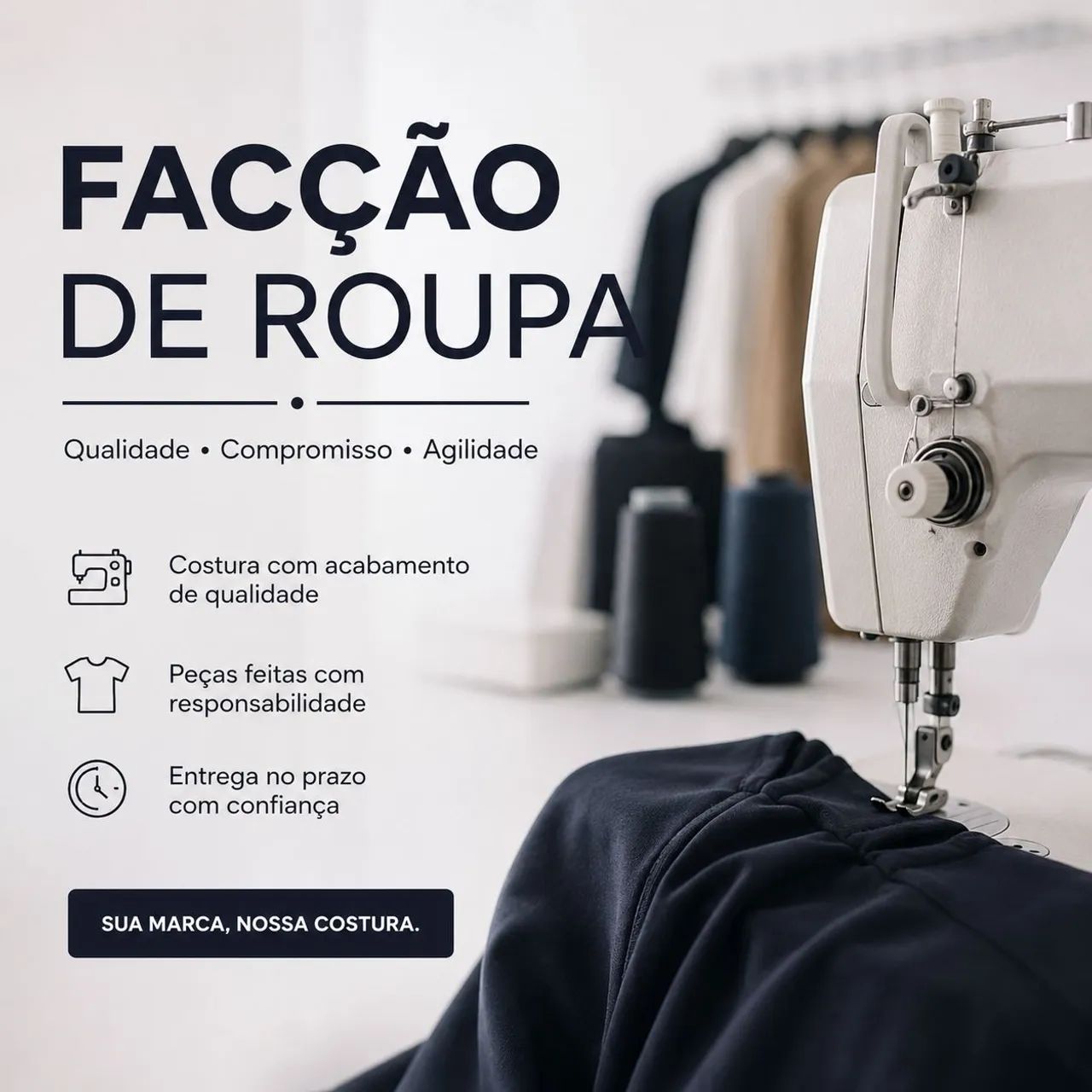 Facção de Roupa - Tecido Plano<br>