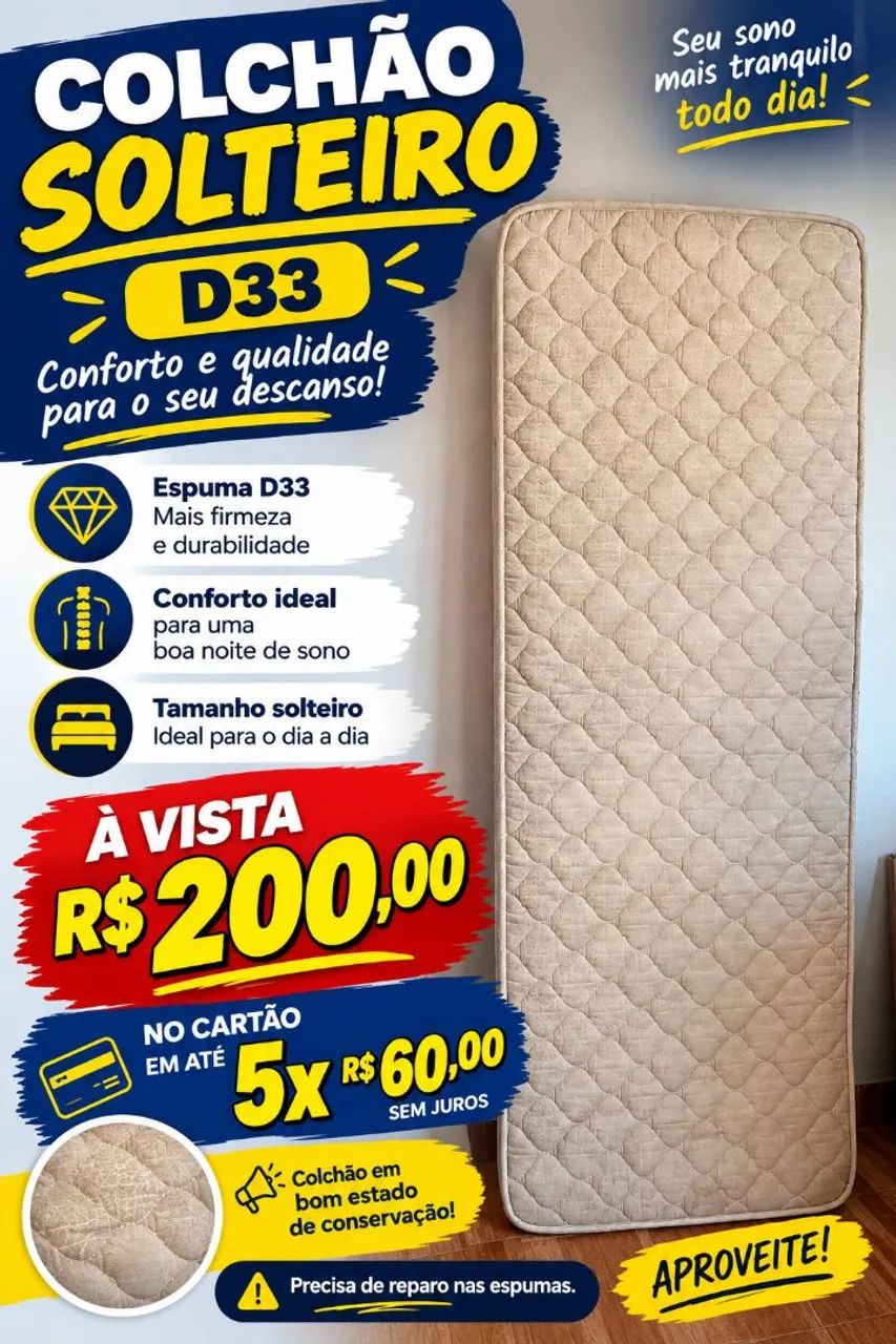 Colchão solteiro d33