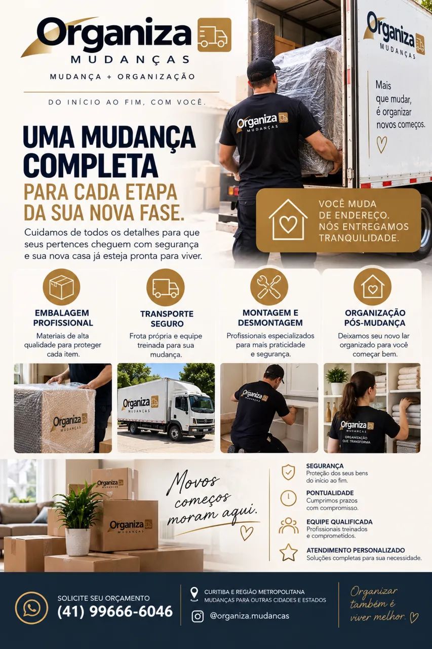 MUDANÇA COMPLETA CURITIBA E REGIÃO 