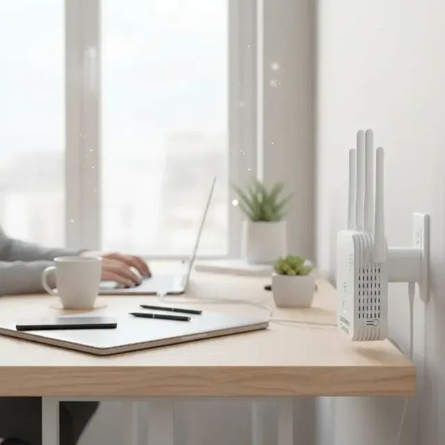 Repetidor WiFi Knup 1200 Mbps 5GHz/2.4GHz 4 Antenas Branco - Foto 3