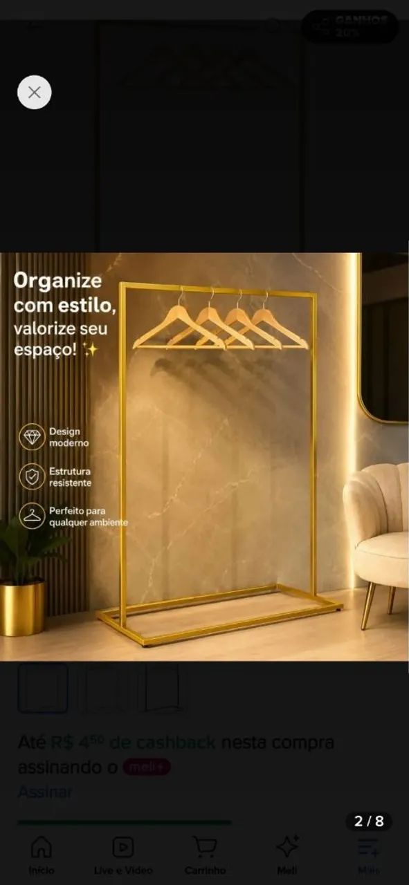 Araras e cabideiro  - Foto 2