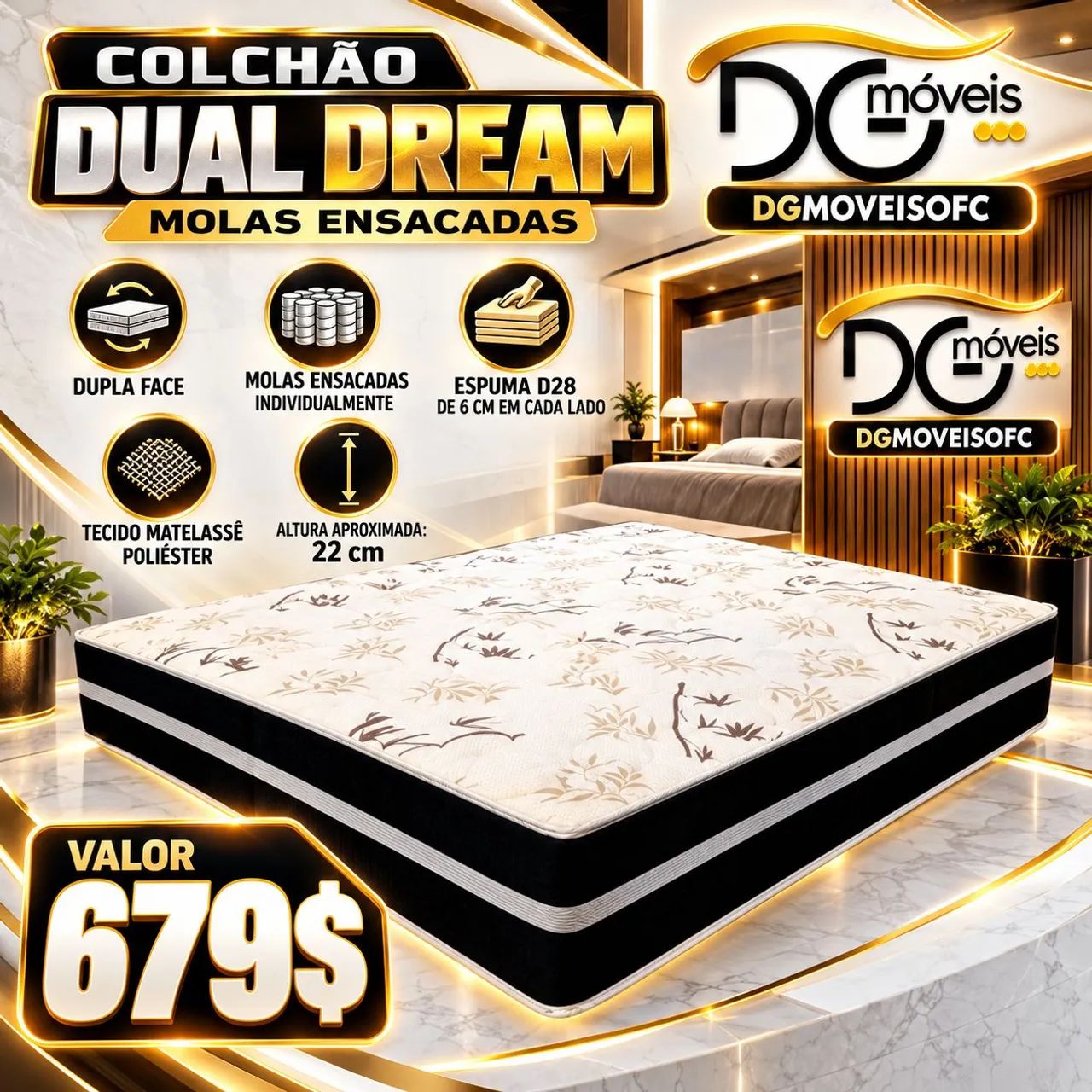COLCHÃO MOLAS ENSACADAS