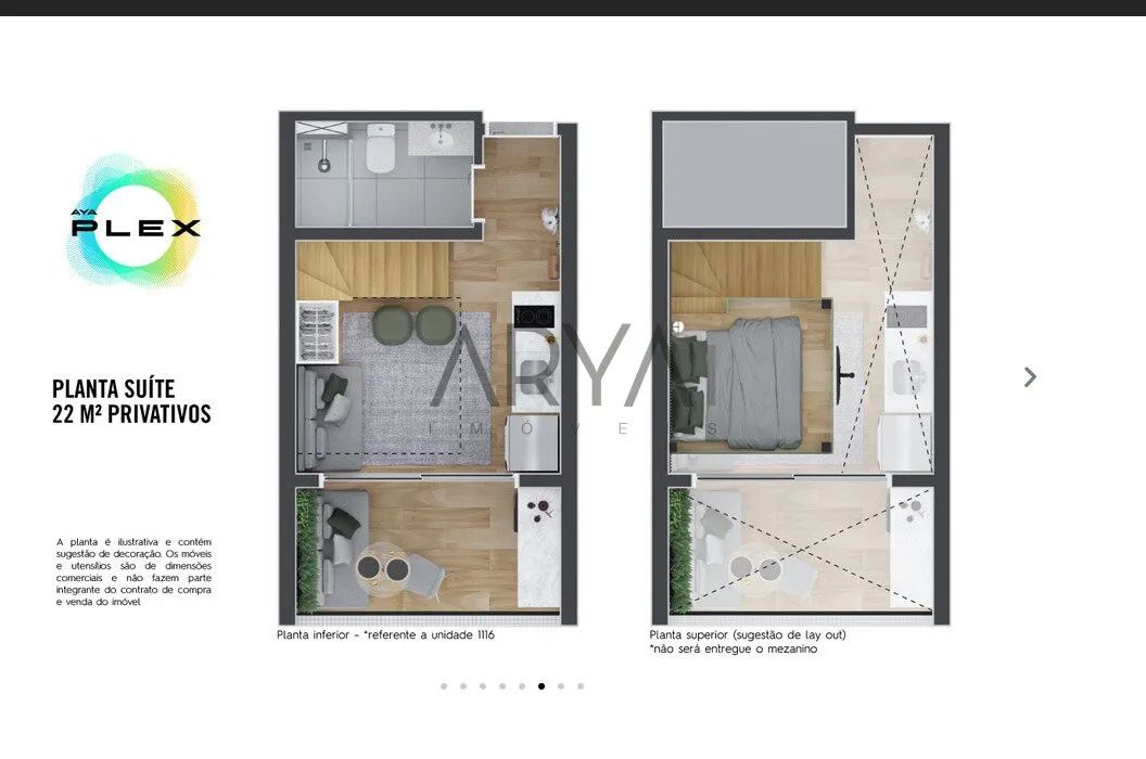 Apartamento à venda no Edifício Aya Residencial Blue Studios no Centro ARYA1 - Foto 5