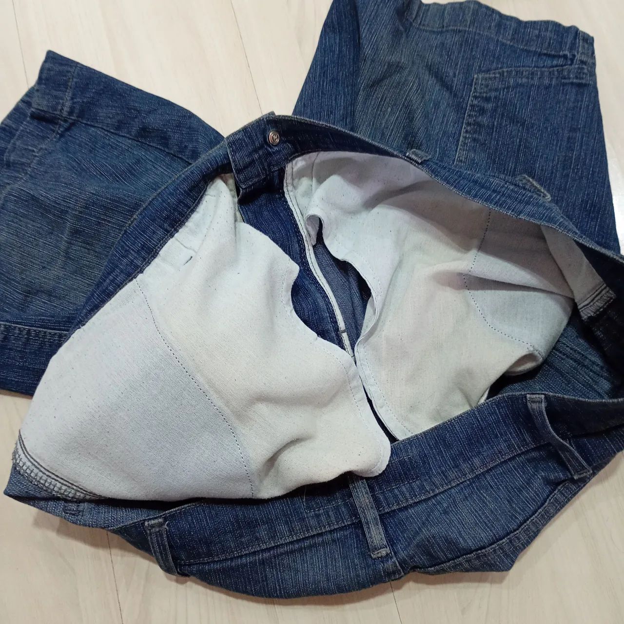 Short jeans masculino tamanho 54 - Foto 5