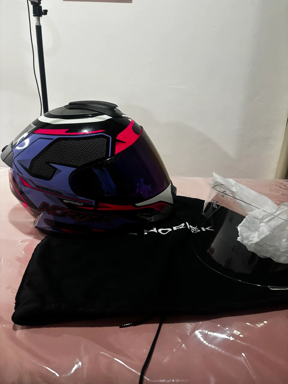 Capacete Norisk Force II Kore Azul - Peças para motos - Vila São