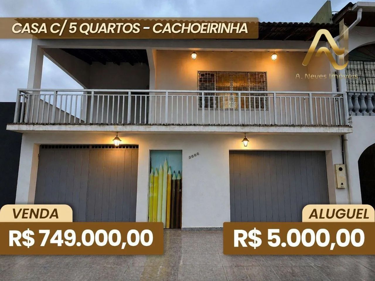 CASA RESIDENCIAL OU COMERCIAL COM 5 QUARTOS - Cachoeirinha