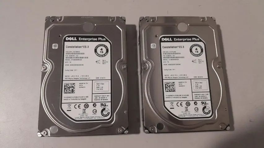 2 Unidades Hd dell 4tb Sas 7.2k 3.5 St4000nm0023 para uso em Servidores Dell  e storage