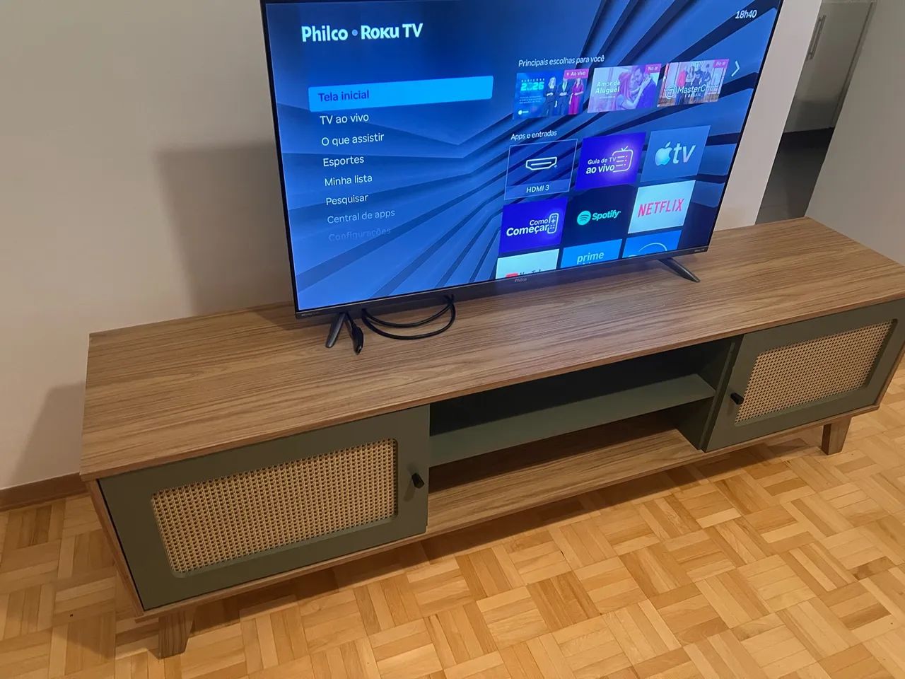 Rack Retrô para Tv até 75 polegadas MDF 180cm - Foto 2