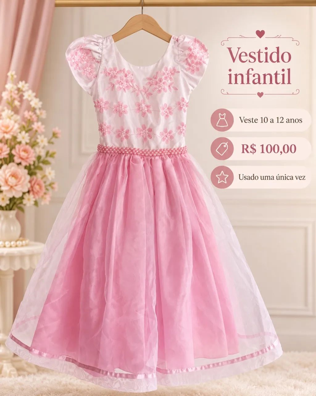 Vestido festa infantil