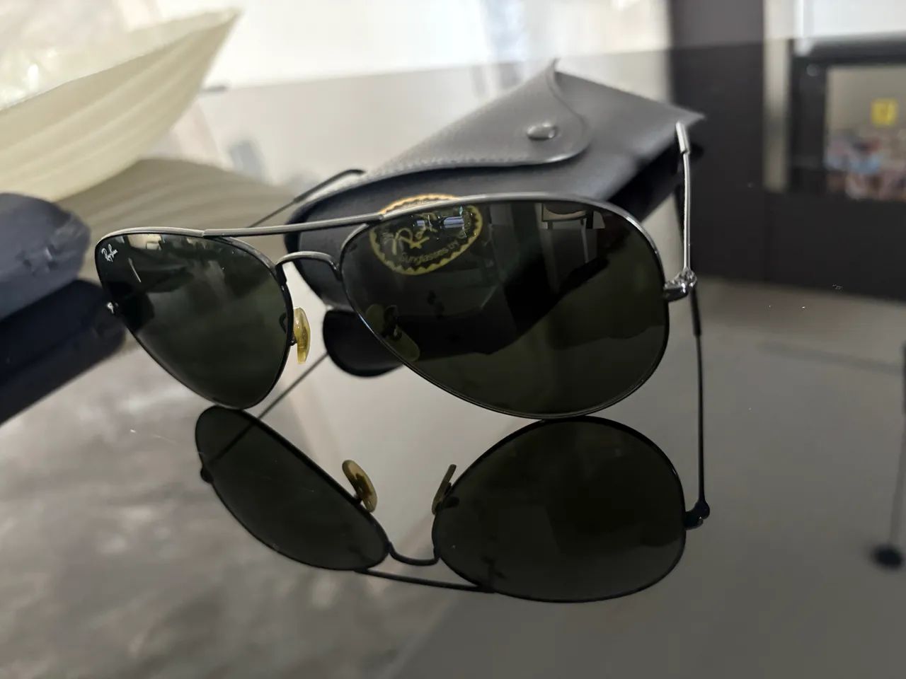 OCULOS ORIGINAL RAY BAN AVIADOR PRETO  - Foto 2