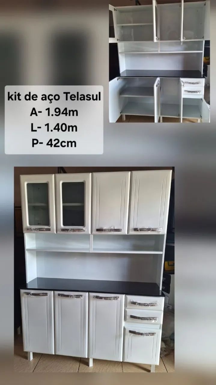 Armário novo de aço faço entrega 1550 valor medidas e marca na foto - Foto 6